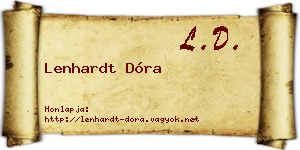 Lenhardt Dóra névjegykártya